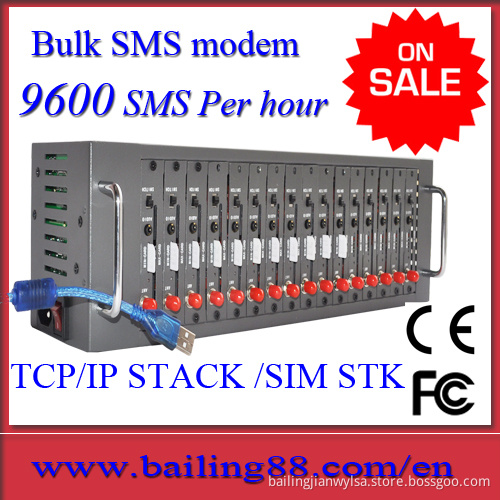GSM 16 Port GPRS Modem Pool Support Bulk SMS
